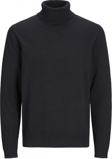 Jack & Jones Basic Knitted Sweater with Rolled Neck Black - Sva odjeća - Veliki Brojevi Odjeće