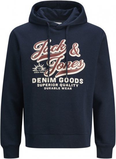 Jack & Jones 2 COL LOGO Hoodie Blue - Puloveri & dukserice - Muške Puloveri & dukserice veliki brojevi