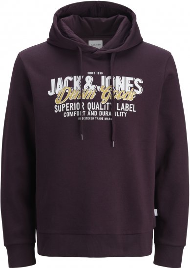 Jack & Jones 2 COL LOGO Hoodie Purple - Puloveri & dukserice - Muške Puloveri & dukserice veliki brojevi