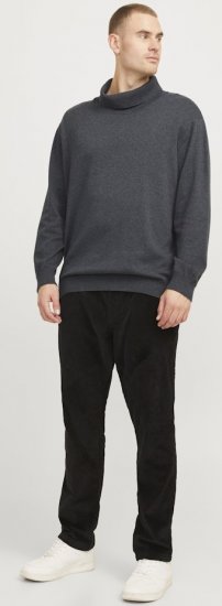Motley Denim Big Sizes for Men Jack & Jones Knitted Sweater Dark GreyMotley Denim Big Sizes for Men Jack & Jones Knitted Sweater