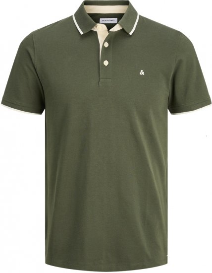 Jack & Jones Paulos Polo Short Sleeve Green - Polo majice - Muške Polo Majice Veliki Brojevi