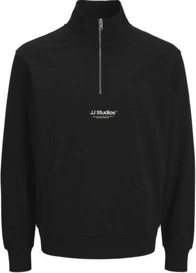 Jack & Jones Soho Sweatshirt with Zipper Black - Puloveri & dukserice - Muške Puloveri & dukserice veliki brojevi