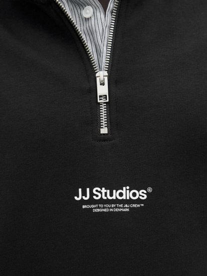 Jack & Jones Soho Sweatshirt with Zipper Black - Puloveri & dukserice - Muške Puloveri & dukserice veliki brojevi