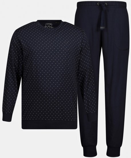 JP1880 Pyjamas Two-piece Long Sleeve and Long Trousers Navy - Donje rublje & kupaće hlače - muške donje rublje veliki brojevi