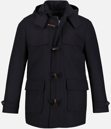 JP1880 Duffle Coat Water Repellent with Detachable Hood Navy - Jakne - Muške Jakne Veliki Brojevi