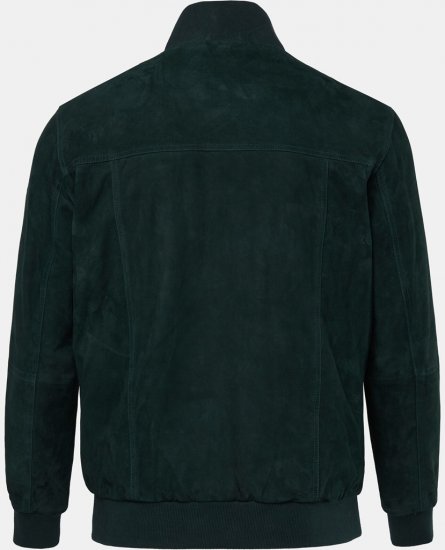 JP1880 Leather Jacket Suede with Stand-up Collar Dark Green - Jakne - Muške Jakne Veliki Brojevi