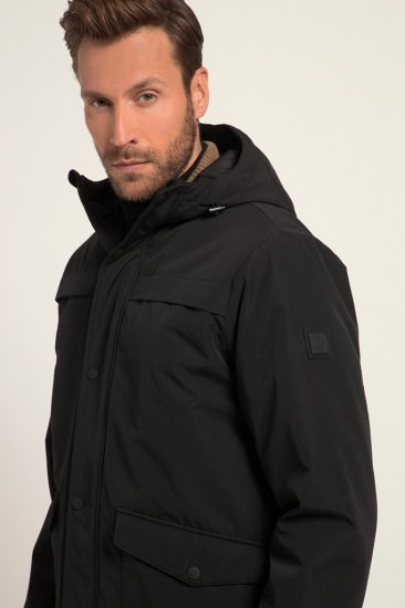 JP1880 Warm Parka with Wind Cuffs Black - Jakne - Muške Jakne Veliki Brojevi