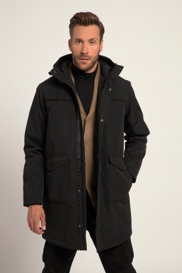 JP1880 Warm Parka with Wind Cuffs Black - Jakne - Muške Jakne Veliki Brojevi