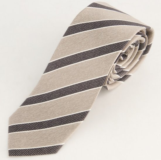 JP1880 Silk Tie Extra Long with Stripes - Modni dodaci - 