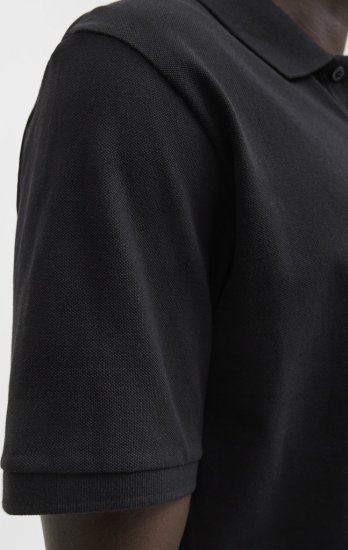 Jack & Jones Makoto Polo Short Sleeve Black - Polo majice - Muške Polo Majice Veliki Brojevi