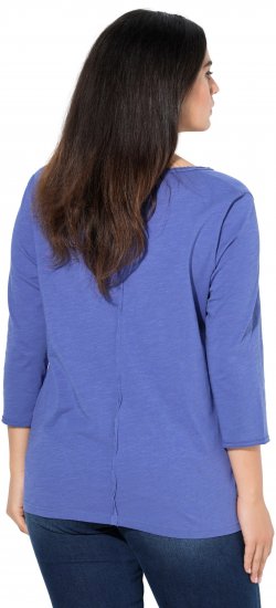 Ulla Popken Meet Me In The Moonlight 3/4 Sleeve Graphic Tee Atlantic Blue - Tiskana majica za žene - 
