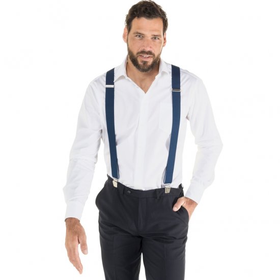 JP1880 Suspenders X-Shape Navy - Modni dodaci - 