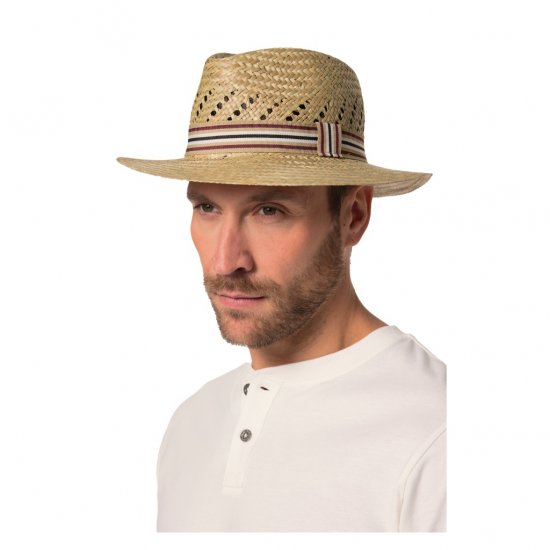 JP1880 Straw Hat Woven Yellow - Modni dodaci - 