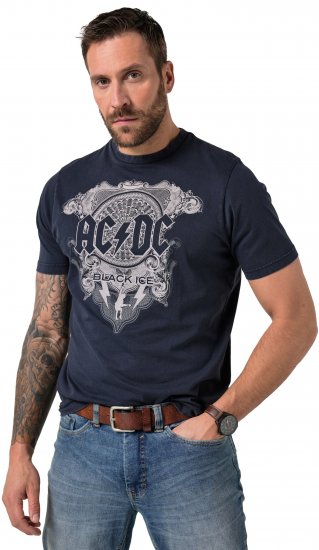 JP1880 AC/DC Black Ice T-Shirt Navy - Majice bendova - 