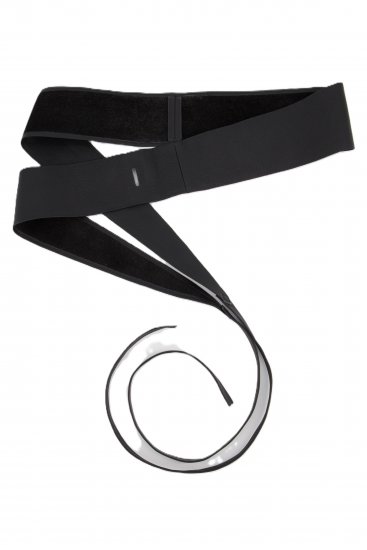 Ulla Popken Soft Leather Tie Belt Black - Ženski remeni - 