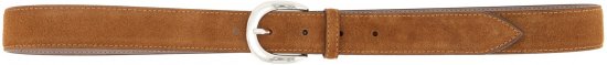 Ulla Popken Suede Thin Belt Brown - Ženski remeni - 
