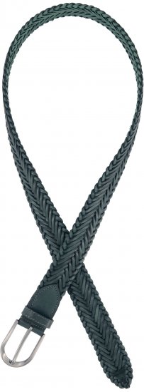 Ulla Popken Woven Leather Belt Green - Ženski remeni - 