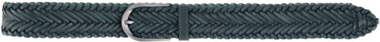 Ulla Popken Woven Leather Belt Green - Ženski remeni - 
