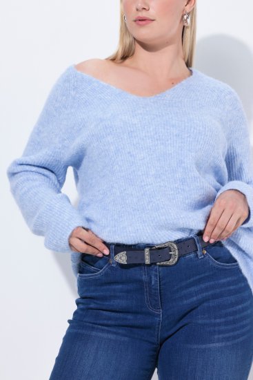 Ulla Popken Classic Belt Blue - Ženski remeni - 