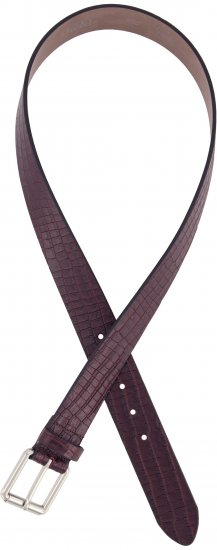 Ulla Popken Snake Embossed Belt Burgundy - Ženski remeni - 
