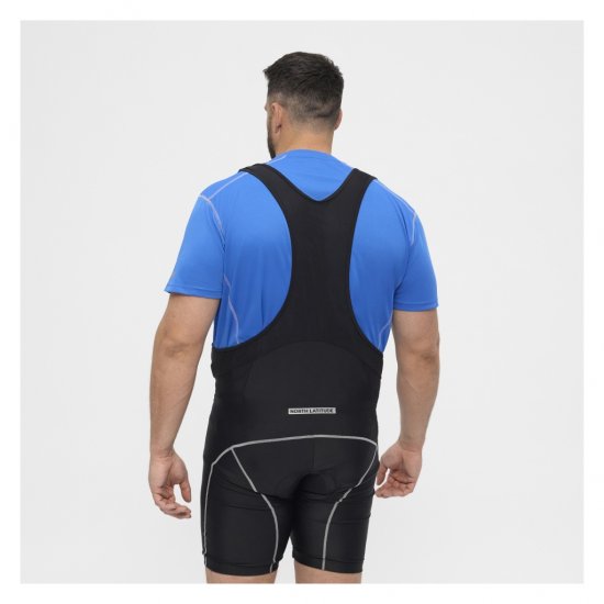 North Latitude Sport Bike Shorts With Suspenders Black - Biciklistička odjeća - 