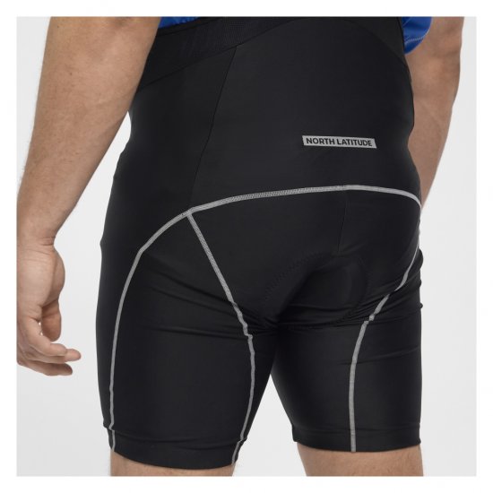 North Latitude Sport Bike Shorts With Suspenders Black - Biciklistička odjeća - 