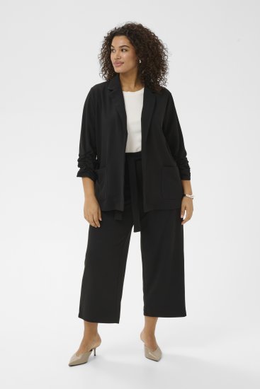 Kaffe Curve Pheolo 3/4 Sleeve Blazer Black Deep - Sakoi - 