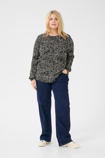 Kaffe Curve Mila Ami Bluza Crna/Turtledove - Bluze i tunike - 