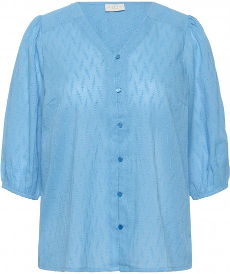 Kaffe Curve Gabby Blouse Azure Blue - Bluze - 