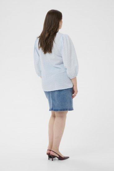 Kaffe Curve Penelopia Blouse Nantucket Breeze Blue - Bluze - 