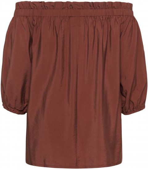 Kaffe Curve Neela Off-Shoulder Blouse Henna Brown - Bluze i tunike - 