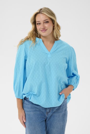 Kaffe Curve Thea Blouse Aquarius Blue - Bluze i tunike - 