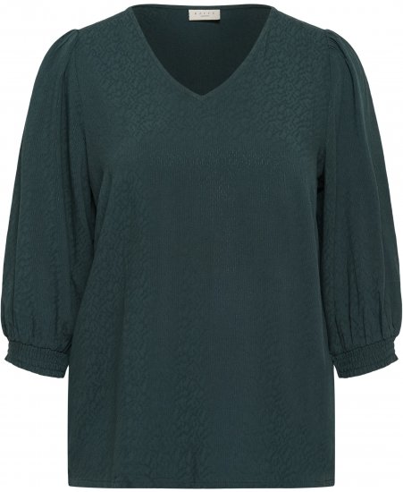 Kaffe Curve Pippi Blouse 3/4 Sleeve Magical Forest Green - Bluze i tunike - 