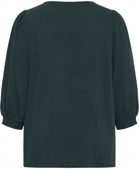 Kaffe Curve Pippi Blouse 3/4 Sleeve Magical Forest Green - Bluze i tunike - 