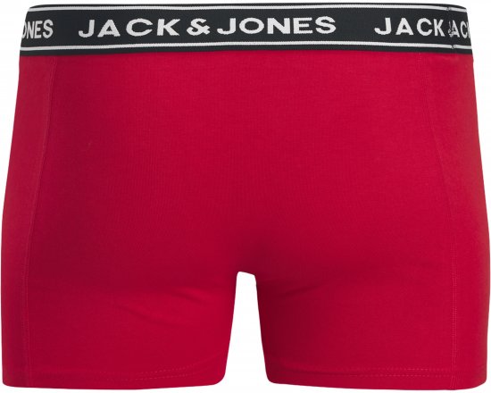 Jack & Jones Hector Solid Trunks 3-Pack Navy/Red/Grey - Bokserice - Muške Bokserice Veliki Brojevi