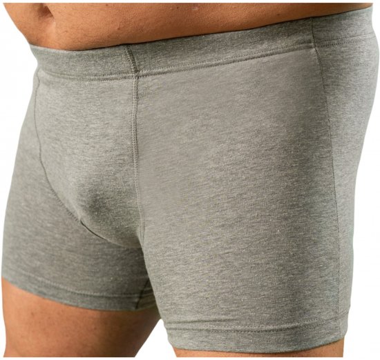 20 Nodi 978 Stretch Cotton Boxer with Internal Elastic Band Grey - Bokserice - Muške Bokserice Veliki Brojevi