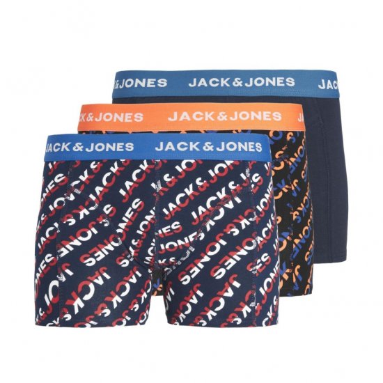 Jack & Jones Logo Trunks 3-Pack Navy Blazer - Donje rublje & Kupaće hlače - muške donje rublje veliki brojevi