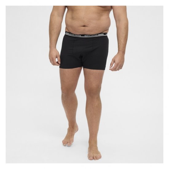 North Latitude 5-Pack Boxershorts Black - Bokserice - Muške Bokserice Veliki Brojevi