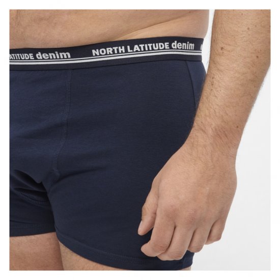 North Latitude 5-Pack Boxershorts Navy - Bokserice - Muške Bokserice Veliki Brojevi