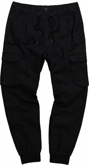 JP1880 Cargo Trousers with Many Pockets Stretchy Black - Traperice & hlače - Muške Traperice i Hlače Veliki Brojevi