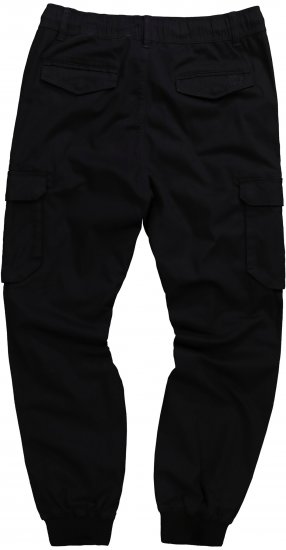 JP1880 Cargo Trousers with Many Pockets Stretchy Black - Traperice & hlače - Muške Traperice i Hlače Veliki Brojevi