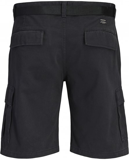 Jack & Jones Cole Hudson Belted Cargo Shorts Black - Kratke hlače - Muške Kratke Hlače Veliki Brojevi 