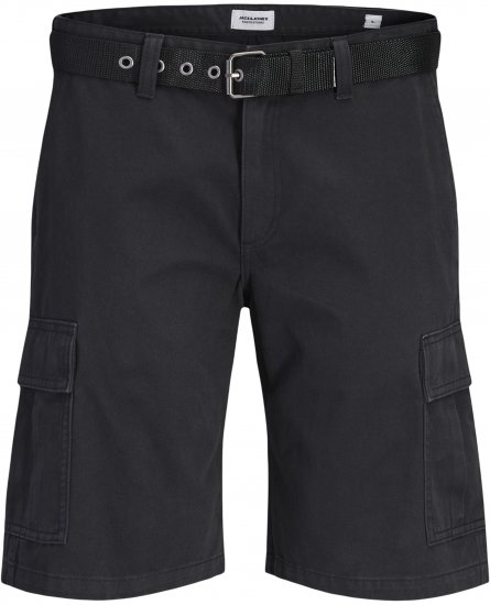 Jack & Jones Cole Hudson Belted Cargo Shorts Black - Kratke hlače - Muške Kratke Hlače Veliki Brojevi 
