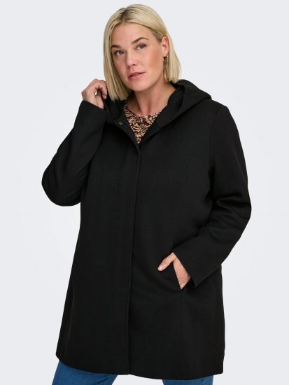 Only Carmakoma Sedona Light Coat Black - Zimski kaputi - 