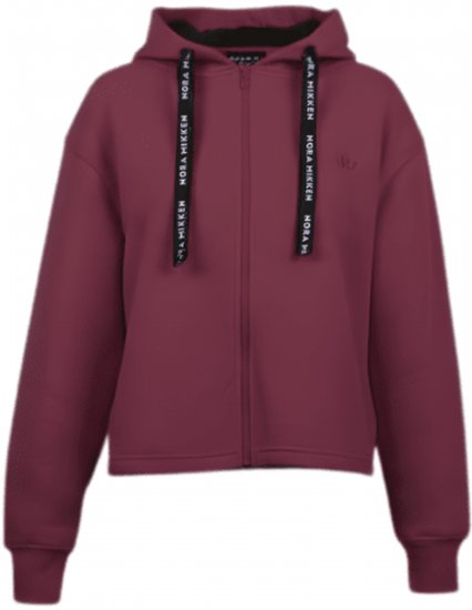 Nora Mikken GERTRUD Cropped Hoodie Burgundy - Puloveri & dukserice - 