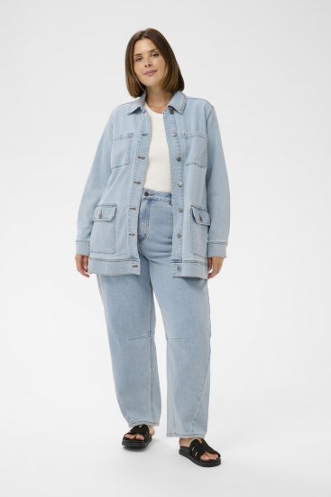 Kaffe Curve Ninna Casual Jacket Light Blue Washed - Jakne - 