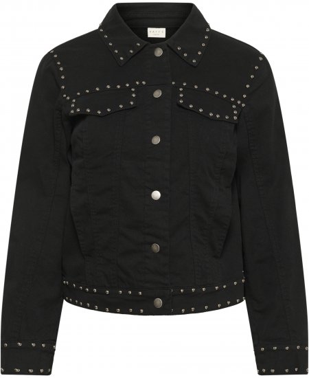 Kaffe Curve Brenn Twill Jacket Washed Black - Traper jakne - 