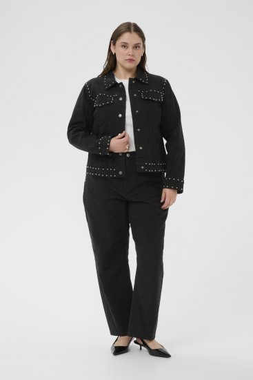 Kaffe Curve Brenn Twill Jacket Washed Black - Traper jakne - 