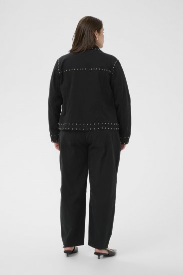 Kaffe Curve Brenn Twill Jacket Washed Black - Traper jakne - 
