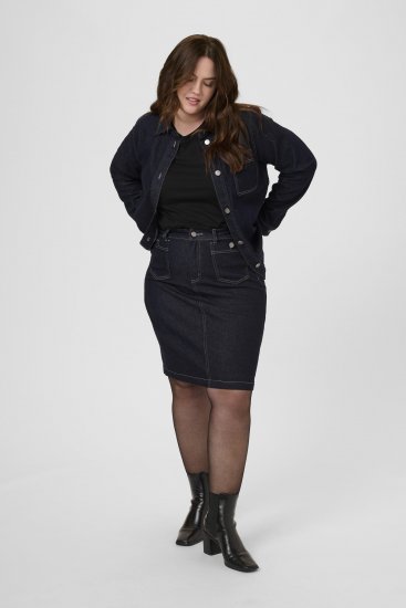 Kaffe Curve Roria Denim Skirt Dark Blue - Suknje - 